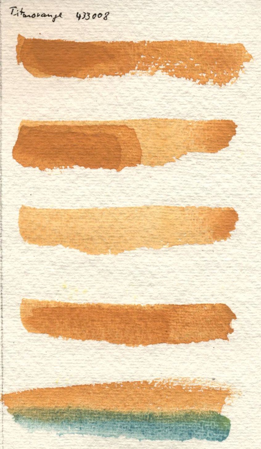 Kremer akvarel - titanově oranžová (plast, 3 x 1,8 x 1 cm)